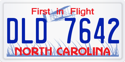 NC license plate DLD7642