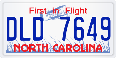 NC license plate DLD7649