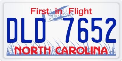 NC license plate DLD7652