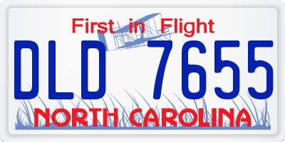 NC license plate DLD7655