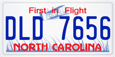 NC license plate DLD7656