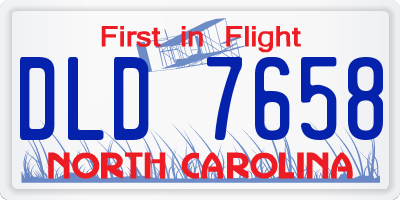 NC license plate DLD7658