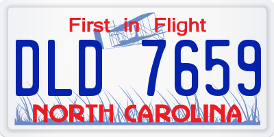 NC license plate DLD7659