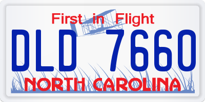 NC license plate DLD7660