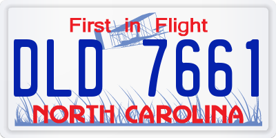 NC license plate DLD7661