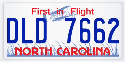 NC license plate DLD7662
