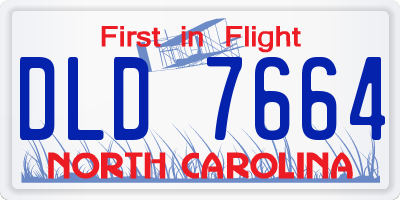 NC license plate DLD7664