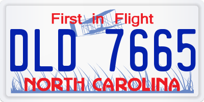 NC license plate DLD7665