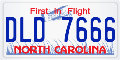 NC license plate DLD7666