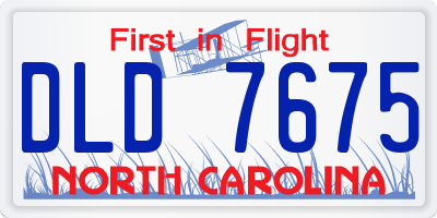 NC license plate DLD7675