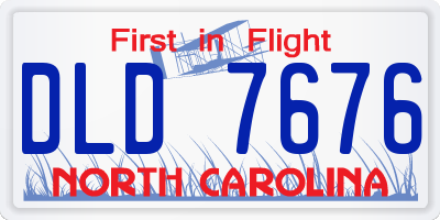 NC license plate DLD7676