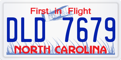 NC license plate DLD7679