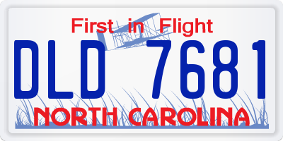 NC license plate DLD7681