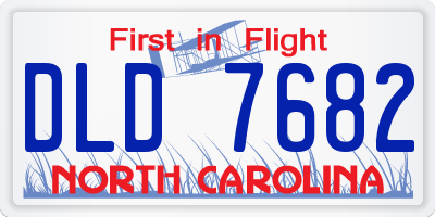 NC license plate DLD7682
