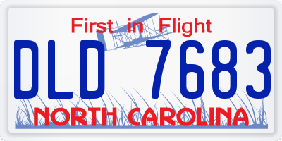NC license plate DLD7683