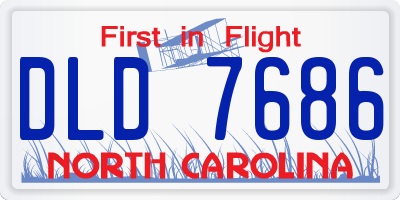 NC license plate DLD7686