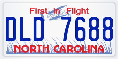 NC license plate DLD7688