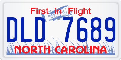 NC license plate DLD7689