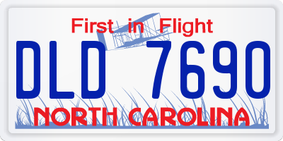 NC license plate DLD7690