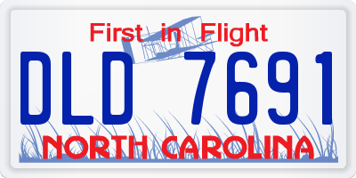 NC license plate DLD7691