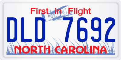 NC license plate DLD7692