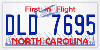 NC license plate DLD7695