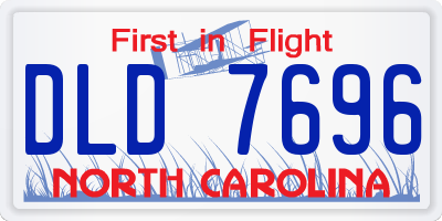 NC license plate DLD7696