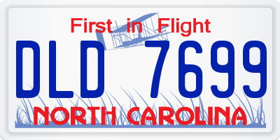 NC license plate DLD7699