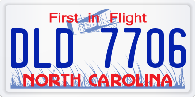 NC license plate DLD7706