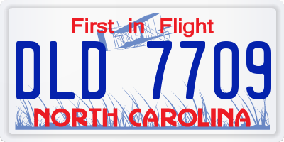 NC license plate DLD7709