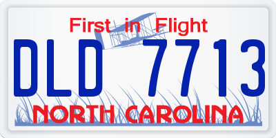 NC license plate DLD7713