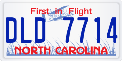 NC license plate DLD7714