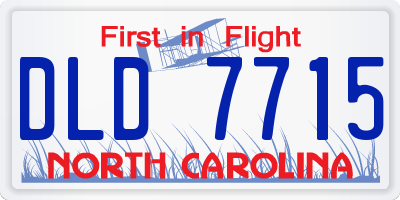NC license plate DLD7715