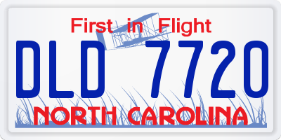 NC license plate DLD7720