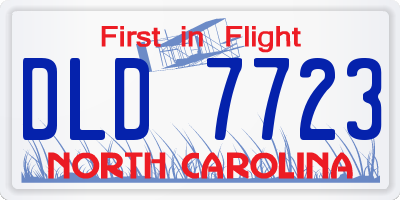NC license plate DLD7723