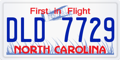 NC license plate DLD7729