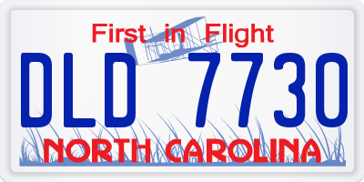 NC license plate DLD7730