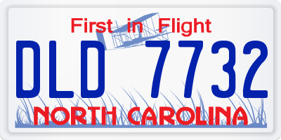 NC license plate DLD7732