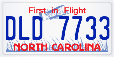 NC license plate DLD7733