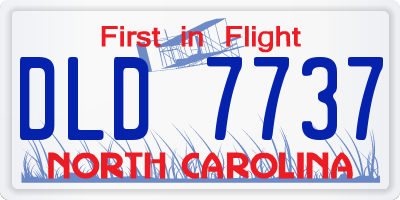 NC license plate DLD7737