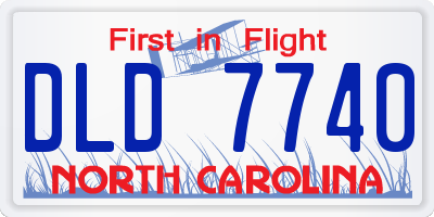 NC license plate DLD7740