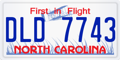 NC license plate DLD7743