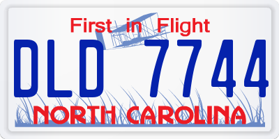 NC license plate DLD7744