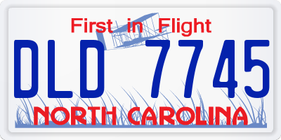 NC license plate DLD7745