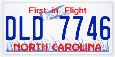 NC license plate DLD7746
