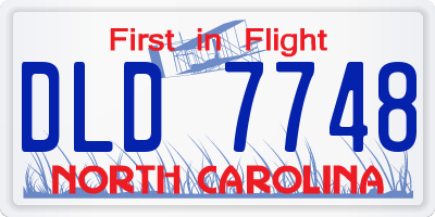 NC license plate DLD7748