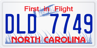 NC license plate DLD7749