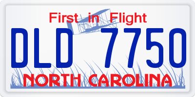 NC license plate DLD7750