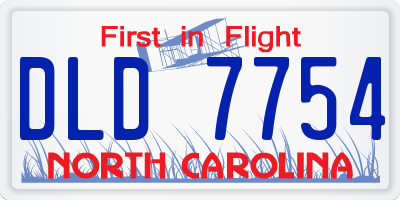 NC license plate DLD7754