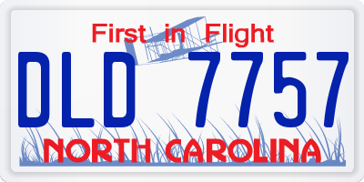 NC license plate DLD7757
